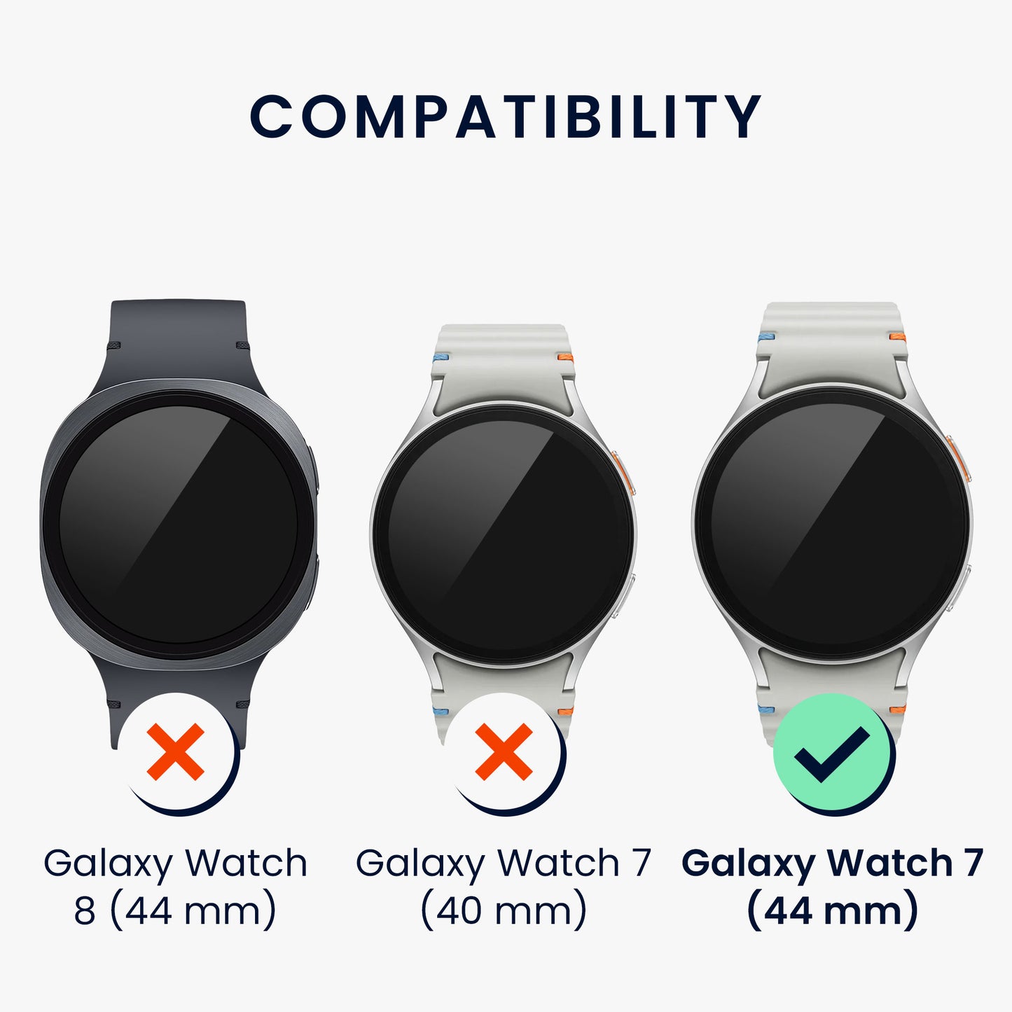 kwmobile Schutzring kompatibel mit Samsung Galaxy Watch 7 44mm Fitnesstracker