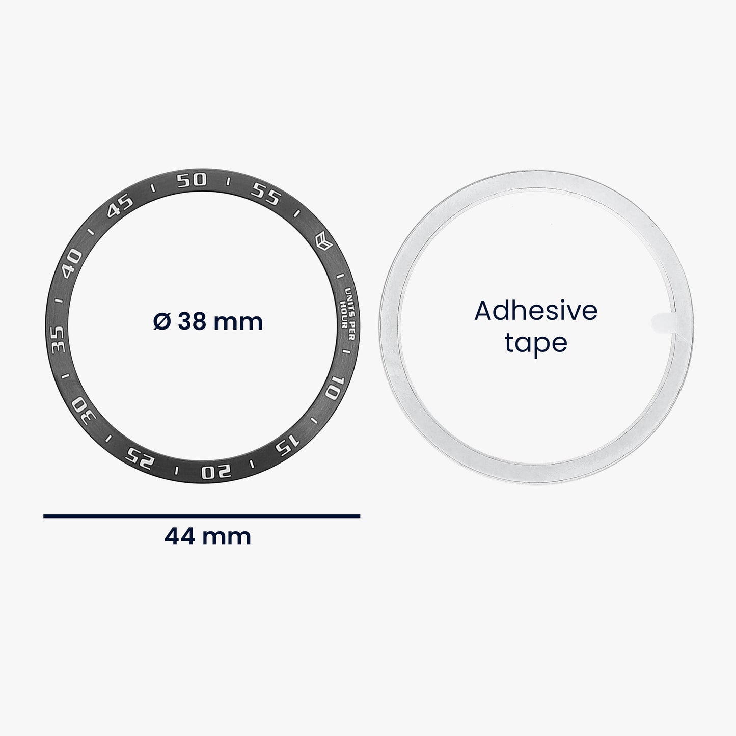 kwmobile Schutzring kompatibel mit Samsung Galaxy Watch 7 44mm Fitnesstracker