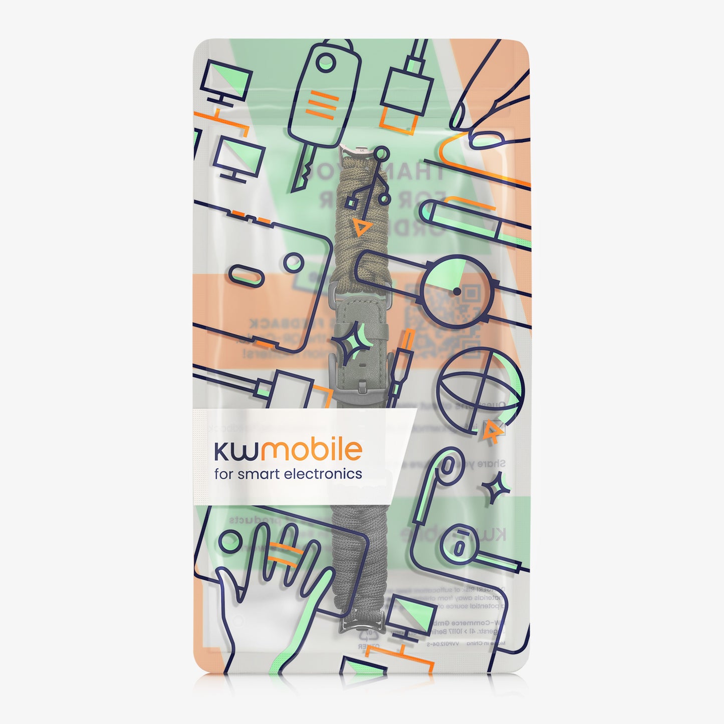 kwmobile Ersatzarmband kompatibel mit Xiaomi Mi Band 10 / Mi Band 9 / 8 Armband Fitnesstracker Sportarmband mit Uhrenverschluss