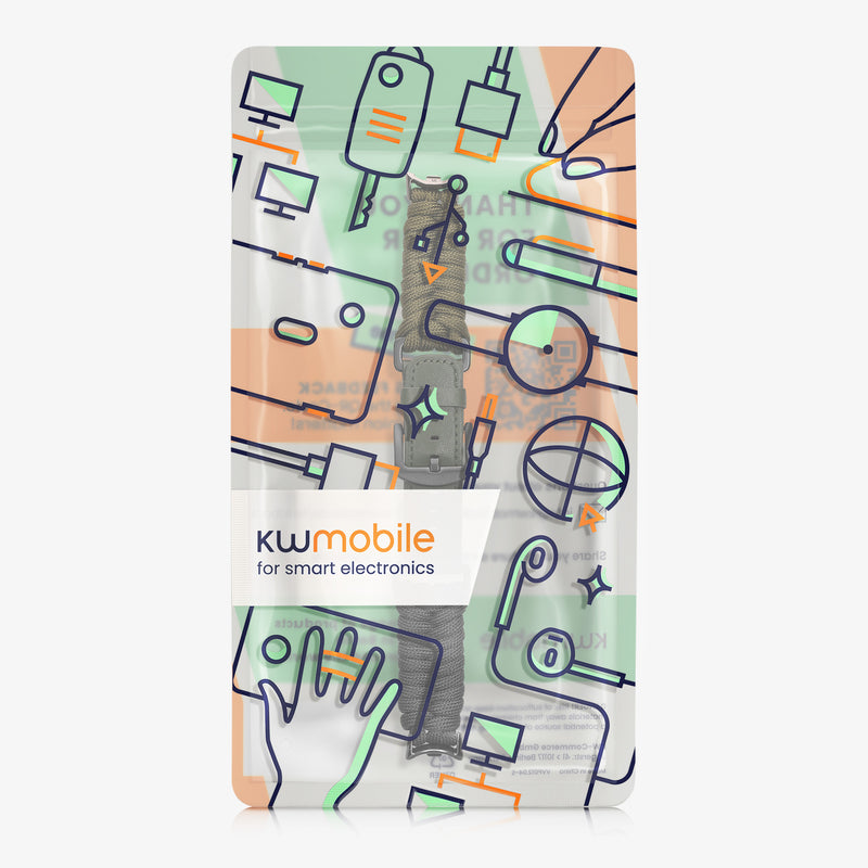 kwmobile Ersatzarmband kompatibel mit Xiaomi Mi Band 10 / Mi Band 9 / 8 Armband Fitnesstracker Sportarmband mit Uhrenverschluss