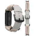 kwmobile Ersatzarmband geflochten kompatibel mit Xiaomi Mi Band 10 / Mi Band 9 / 8 Armband - Fitnesstracker Sportarmband aus PU Leder mit Uhrenverschluss - Creme Creme  [dsg02]