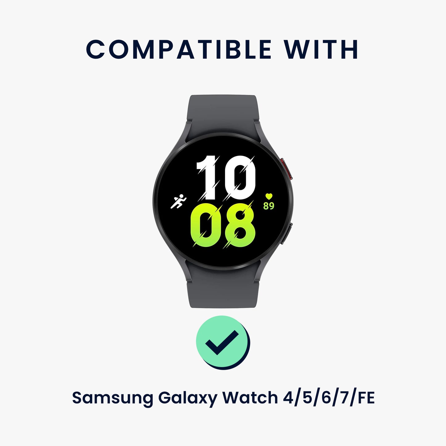 kwmobile Ersatzarmband geflochten kompatibel mit Samsung Galaxy Watch Fitnesstracker Sportarmband aus PU Leder mit Uhrenverschluss