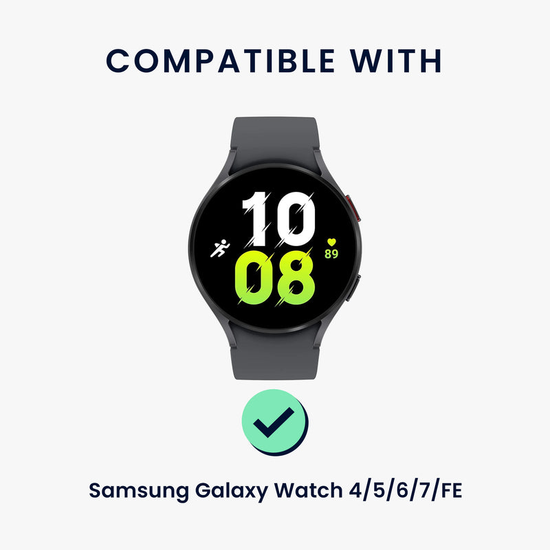 kwmobile Ersatzarmband geflochten kompatibel mit Samsung Galaxy Watch Fitnesstracker Sportarmband aus PU Leder mit Uhrenverschluss