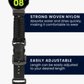kwmobile Ersatzarmband geflochten kompatibel mit Samsung Galaxy Watch Fitnesstracker Sportarmband aus PU Leder mit Uhrenverschluss