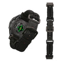 kwmobile Ersatzarmband geflochten kompatibel mit Garmin 22mm Fenix 8 47mm / Tactix 8 47mm / Instinct 45mm / Epix Armband - Fitnesstracker Sportarmband aus PU Leder mit Uhrenverschluss