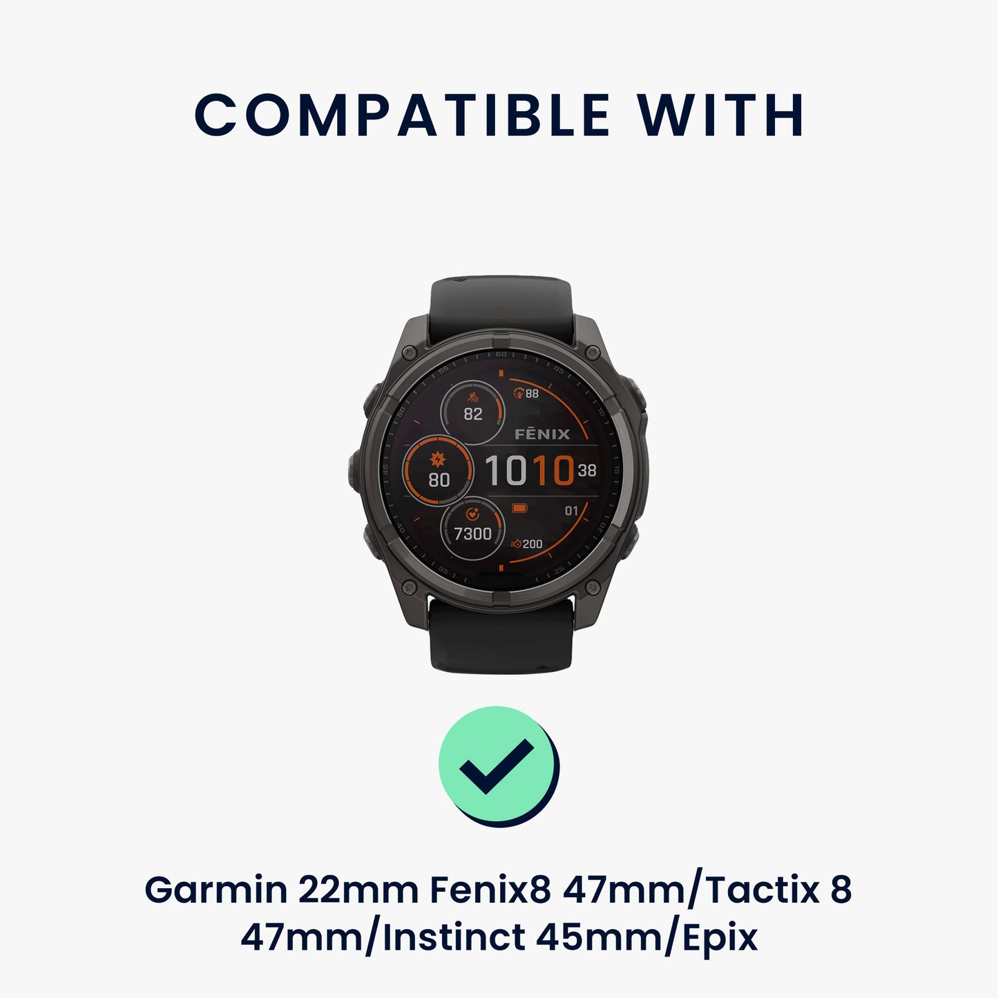 kwmobile Ersatzarmband geflochten kompatibel mit Garmin 22mm Fenix 8 47mm / Tactix 8 47mm / Instinct 45mm / Epix Armband - Fitnesstracker Sportarmband aus PU Leder mit Uhrenverschluss