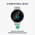 kwmobile Ersatzarmband geflochten kompatibel mit Garmin Forerunner 55 / 158 / 245 / 245 Music / 645 Armband Fitnesstracker Sportarmband aus PU Leder mit Uhrenverschluss