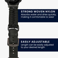 kwmobile Ersatzarmband geflochten kompatibel mit Garmin Forerunner 55 / 158 / 245 / 245 Music / 645 Armband Fitnesstracker Sportarmband aus PU Leder mit Uhrenverschluss