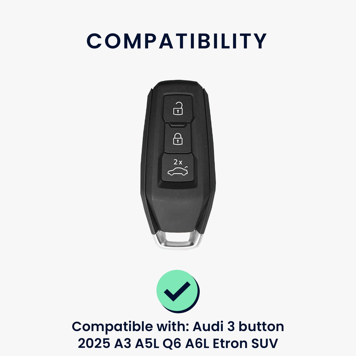 kwmobile Autoschlüssel Schutzhülle kompatibel mit Audi 3-Tasten 2025 A3 A5L Q6 A6L Etron SUV Autoschlüssel Hülle