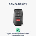 kwmobile Autoschlüssel Schutzhülle kompatibel mit Toyota Venza Highlander Tundra Corolla 2019-2024 Autoschlüssel Hülle