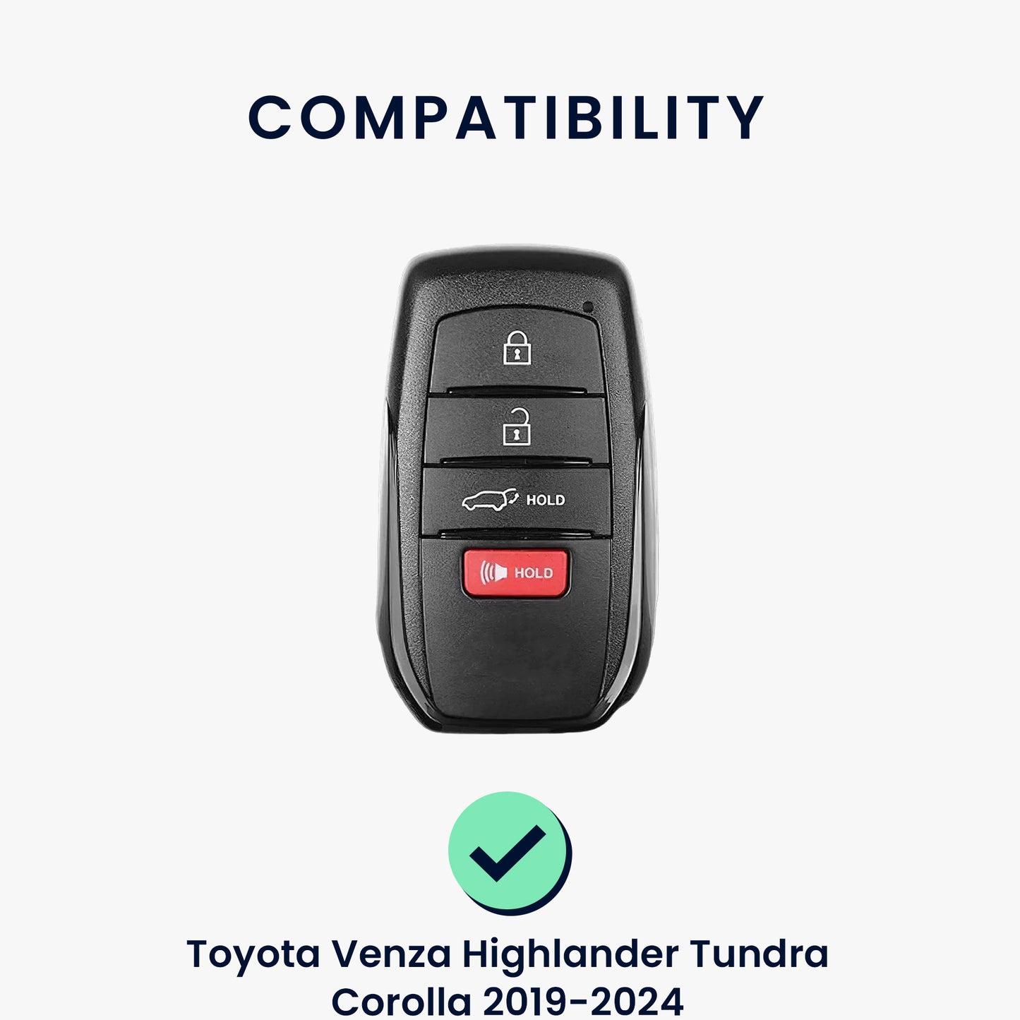 kwmobile Autoschlüssel Schutzhülle kompatibel mit Toyota Venza Highlander Tundra Corolla 2019-2024 Autoschlüssel Hülle