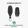 kwmobile Autoschlüssel Hülle kompatibel mit Audi 3-Tasten 2025 A3 A5L Q6 A6L Etron SUV Autoschlüssel Schutzhülle Schlüsselhülle Cover