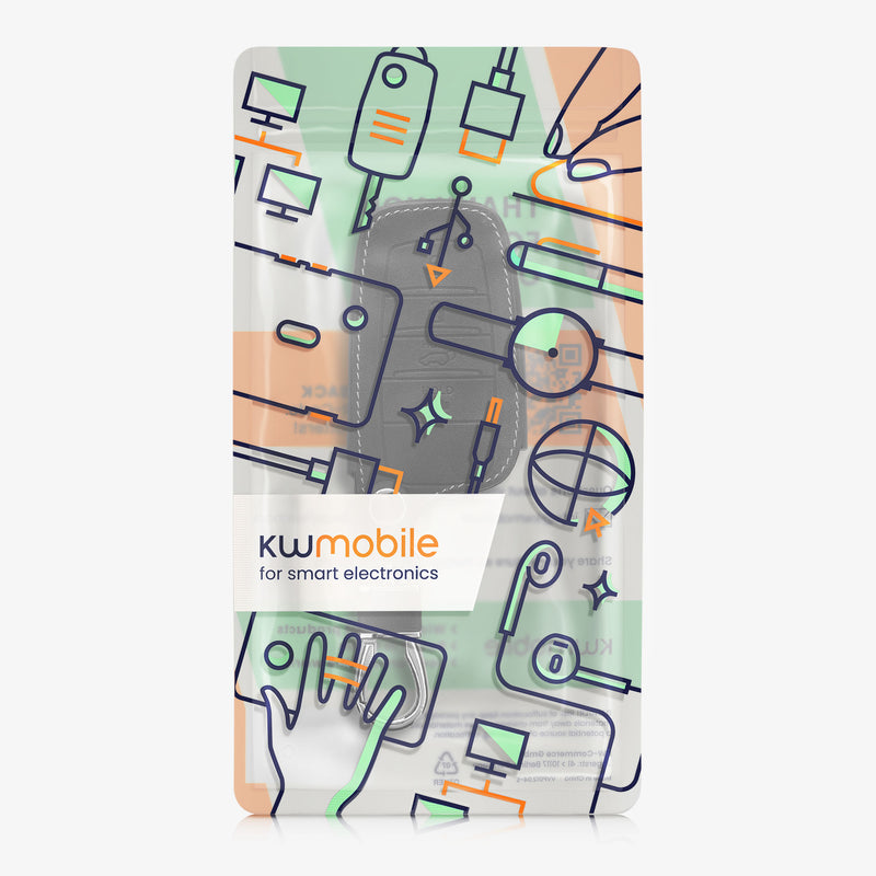 kwmobile Autoschlüssel Hülle kompatibel mit Toyota Venza Highlander Tundra Corolla 2019-2024 Autoschlüssel Kunstleder Schutzhülle Schlüsselhülle Cover