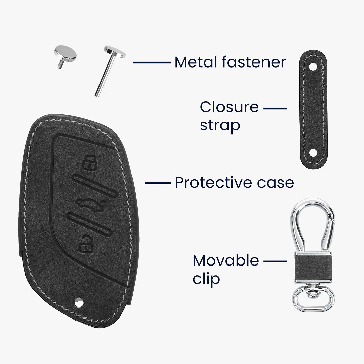 kwmobile Autoschlüssel Hülle kompatibel mit MG 3-Tasten ZS MG4 MG5 MG6 Schutzhülle Schlüsselhülle Cover