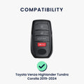 kwmobile Autoschlüssel Hülle kompatibel mit Toyota Venza Highlander Tundra Corolla 2019-2024 Autoschlüssel