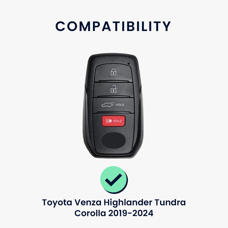 kwmobile Autoschlüssel Hülle kompatibel mit Toyota Venza Highlander Tundra Corolla 2019-2024 Autoschlüssel