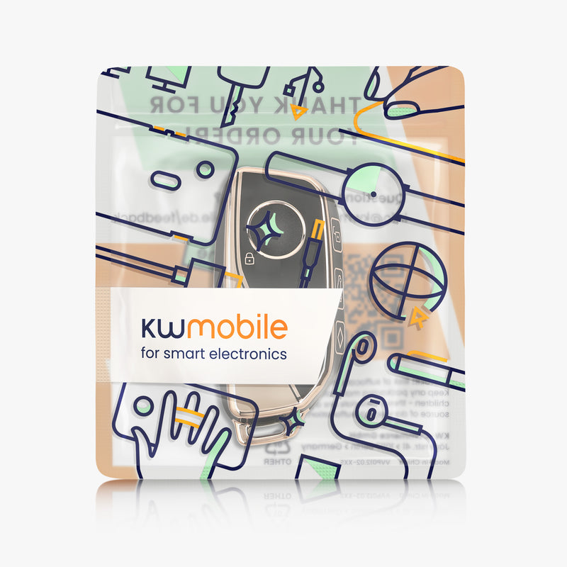 kwmobile Autoschlüssel Hülle kompatibel mit BMW 4-Tasten X7 X1 U11 iX ix1 7er G07 I7 Autoschlüssel - Schlüsselhülle Silikon Cover
