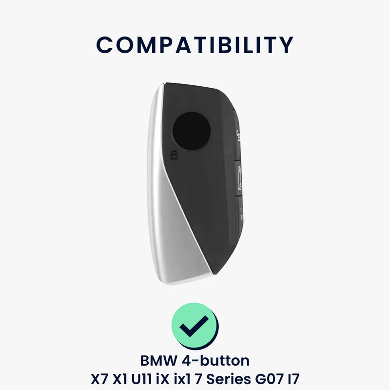 kwmobile Autoschlüssel Hülle kompatibel mit BMW 4-Tasten X7 X1 U11 iX ix1 7er G07 I7 Autoschlüssel - Schlüsselhülle Silikon Cover