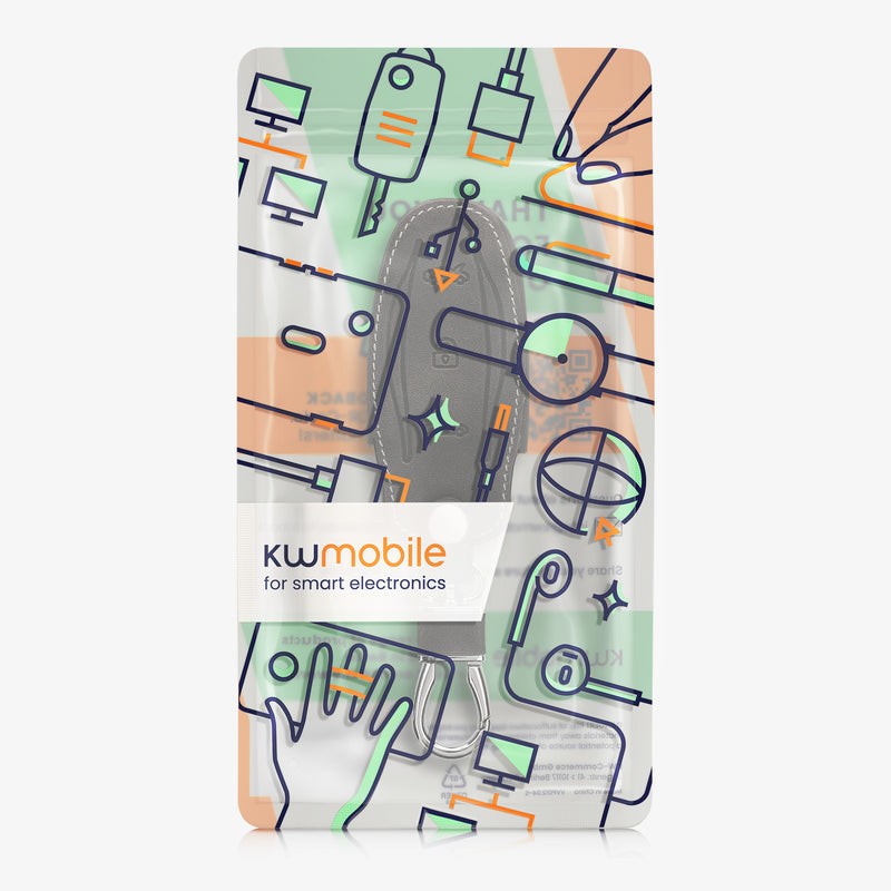 kwmobile Autoschlüssel Hülle kompatibel mit Tesla Model Y / Model 3 - Kunstleder Schutzhülle Schlüsselhülle Cover