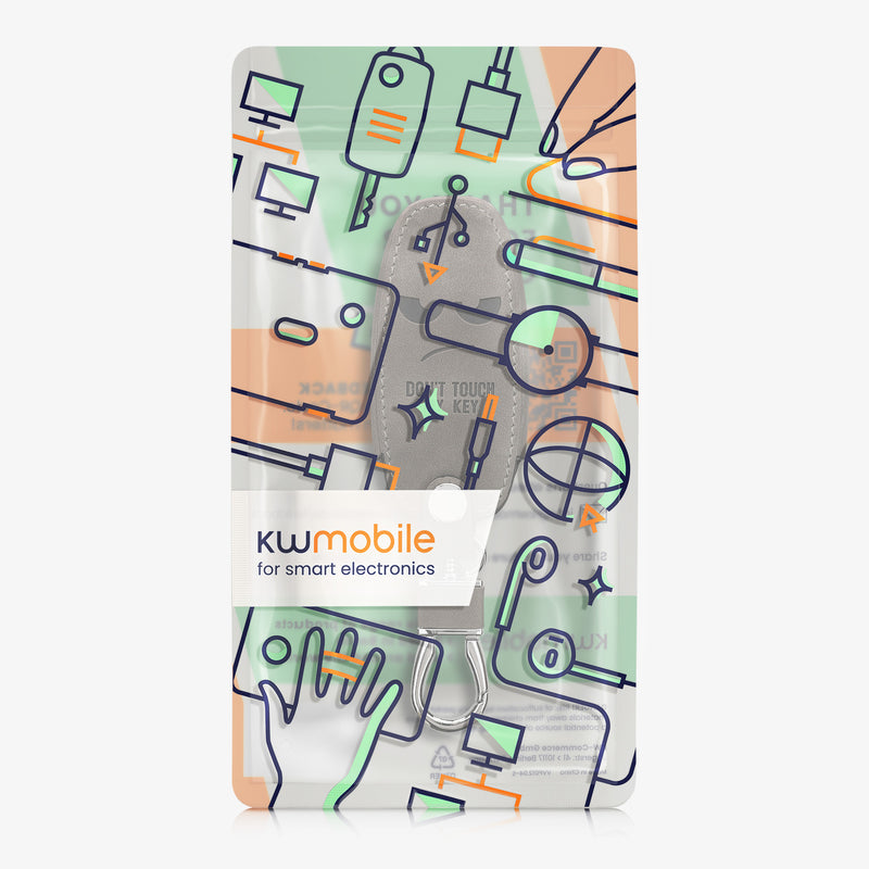 kwmobile Autoschlüssel Hülle kompatibel mit Audi A6 A7 A8 Q7 Q8 3-Tasten Autoschlüssel Keyless Kunstleder Schutzhülle Schlüsselhülle Cover
