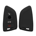 kwmobile Autoschlüssel Silikon Hülle kompatibel mit BMW 3-Tasten Smart Key Autoschlüssel - Schlüsselhülle in Schwarz matt Schwarz matt  