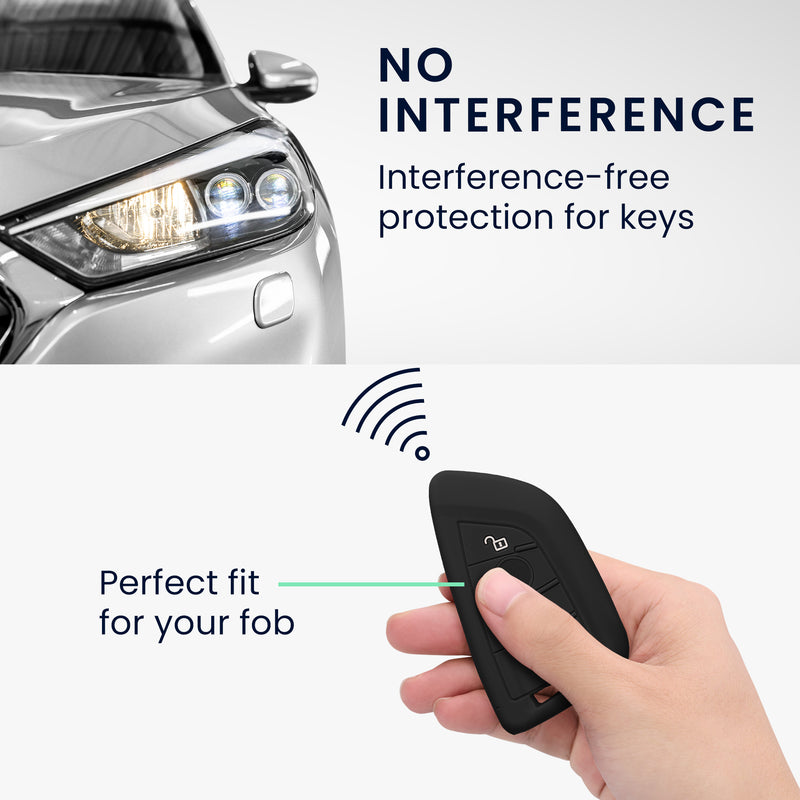 kwmobile Autoschlüssel Hülle kompatibel mit BMW 3-Tasten Smart Key Autoschlüssel