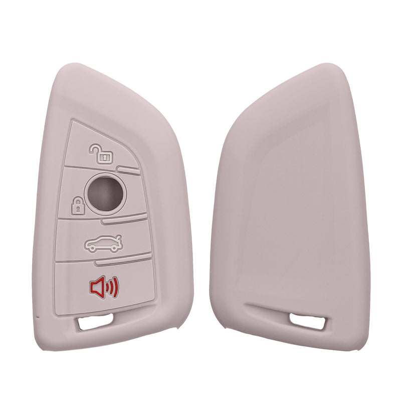 kwmobile Autoschlüssel Silikon Hülle kompatibel mit BMW 3-Tasten Smart Key Autoschlüssel - Schlüsselhülle in Purple Cloud Purple Cloud  