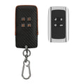kwmobile Autoschlüssel Kunstleder Hülle kompatibel mit Renault 4-Tasten Smartkey Autoschlüssel (nur Keyless Go) Cover - Schlüsselhülle mit Schlüsselring - Schwarz  [dsg02]