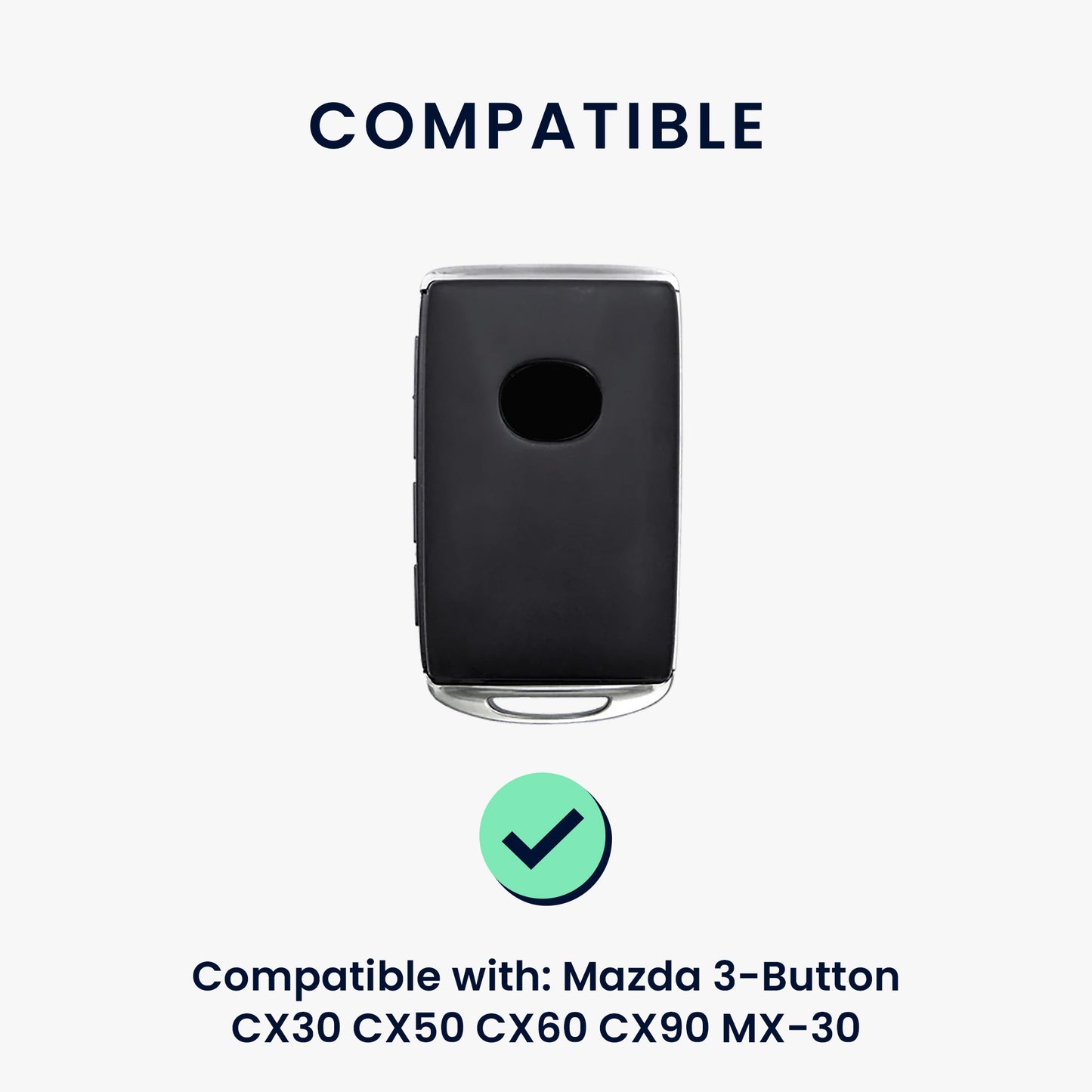 kwmobile Autoschlüssel Hülle kompatibel mit Mazda 3-Tasten CX30 CX50 CX60 CX90 MX-30 Cover - Schlüsselhülle mit Schlüsselring