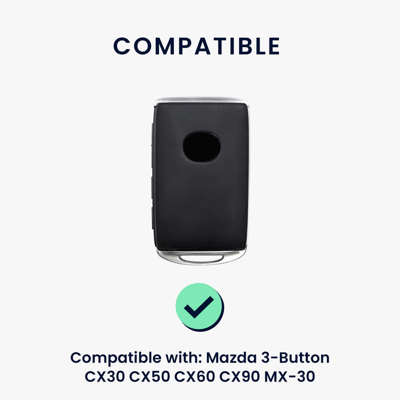 kwmobile Autoschlüssel Hülle kompatibel mit Mazda 3-Tasten CX30 CX50 CX60 CX90 MX-30 Cover - Schlüsselhülle mit Schlüsselring