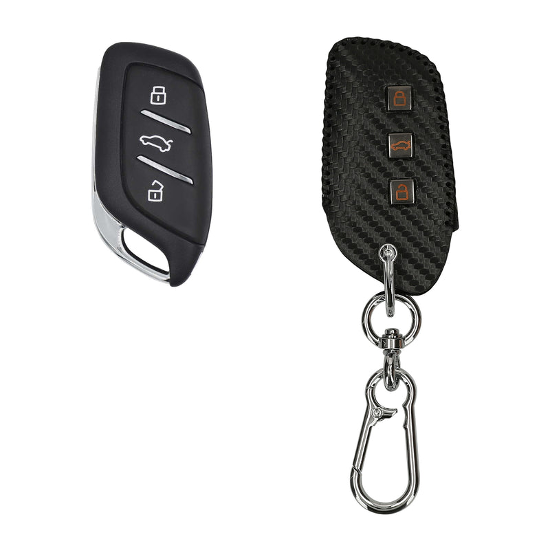 kwmobile Autoschlüssel Hülle kompatibel mit MG 3-Tasten ZS MG4 MG5 MG6 Cover - Schlüsselhülle mit Schlüsselring