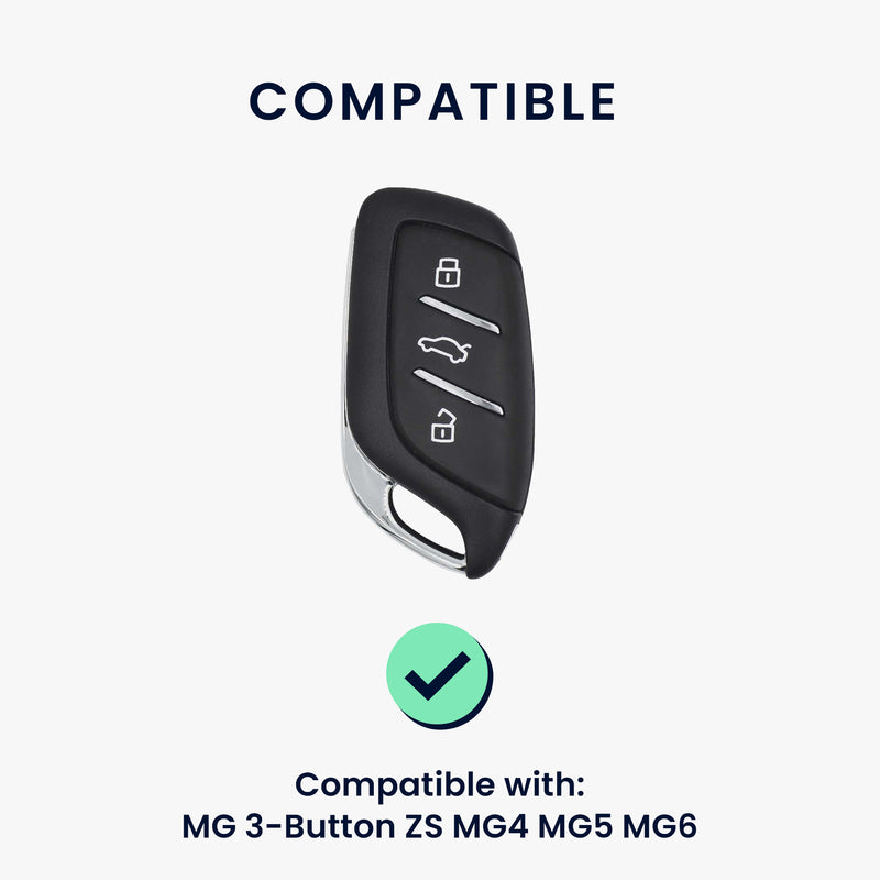 kwmobile Autoschlüssel Hülle kompatibel mit MG 3-Tasten ZS MG4 MG5 MG6 Cover - Schlüsselhülle mit Schlüsselring