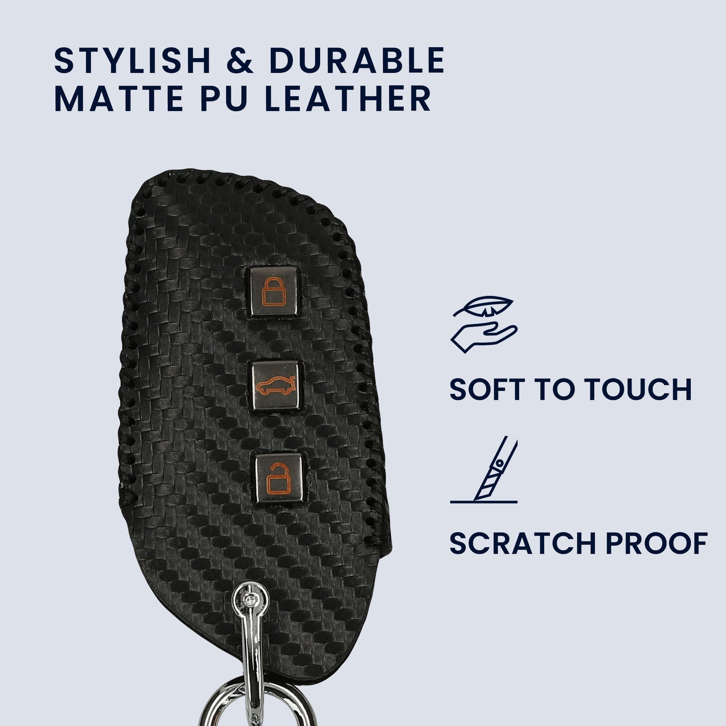 kwmobile Autoschlüssel Hülle kompatibel mit MG 3-Tasten ZS MG4 MG5 MG6 Cover - Schlüsselhülle mit Schlüsselring