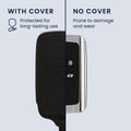 kwmobile Kunstleder Autoschlüssel Cover kompatibel mit Renault 4-Tasten Smartkey Autoschlüssel (nur Keyless Go) Hülle - Schutzhülle mit Schlüsselring