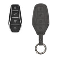 kwmobile Kunstleder Autoschlüssel Cover kompatibel mit BYD Atto 3 / Sealion / Han / Tang / Dolphin / Seal Hülle - Schutzhülle mit Matte-Finish und Schlüsselring