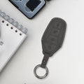 kwmobile Kunstleder Autoschlüssel Cover kompatibel mit BYD Atto 3 / Sealion / Han / Tang / Dolphin / Seal Hülle - Schutzhülle mit Matte-Finish und Schlüsselring