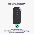 kwmobile Autoschlüssel Schutzhülle kompatibel mit Kia 7-Tasten EV6 GT K5 K7 K8 Sportage GT-Line Sorento 4 MQ4 Autoschlüssel Hülle