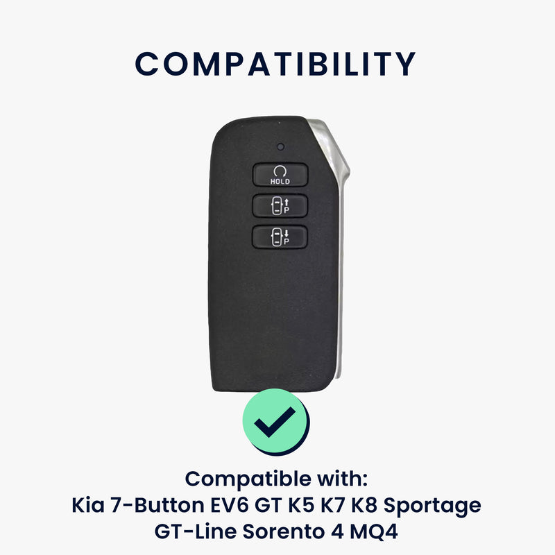 kwmobile Autoschlüssel Schutzhülle kompatibel mit Kia 7-Tasten EV6 GT K5 K7 K8 Sportage GT-Line Sorento 4 MQ4 Autoschlüssel Hülle
