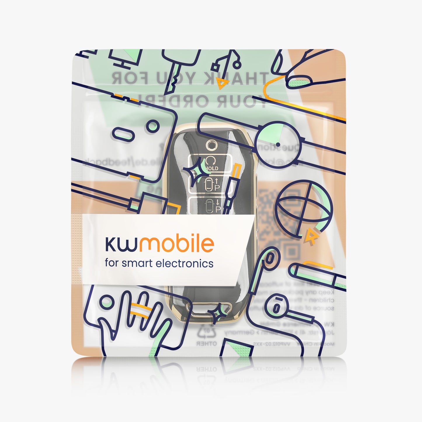 kwmobile Autoschlüssel Hülle kompatibel mit Kia 7-Tasten EV6 GT K5 K7 K8 Sportage GT-Line Sorento 4 MQ4 Autoschlüssel - Schlüsselhülle Silikon Cover