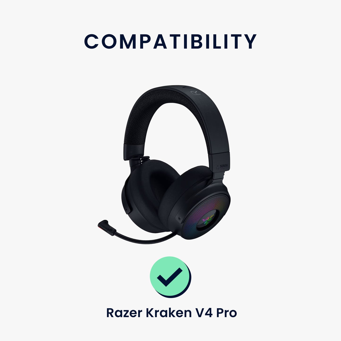 kwmobile Ohr Polster für Razer Kraken V4 X / V4 / V4 Pro Ohrpolster Ersatz Kopfhörer Ersatzteile Kopfhörer Ersatzpolster Over Ear Headphones