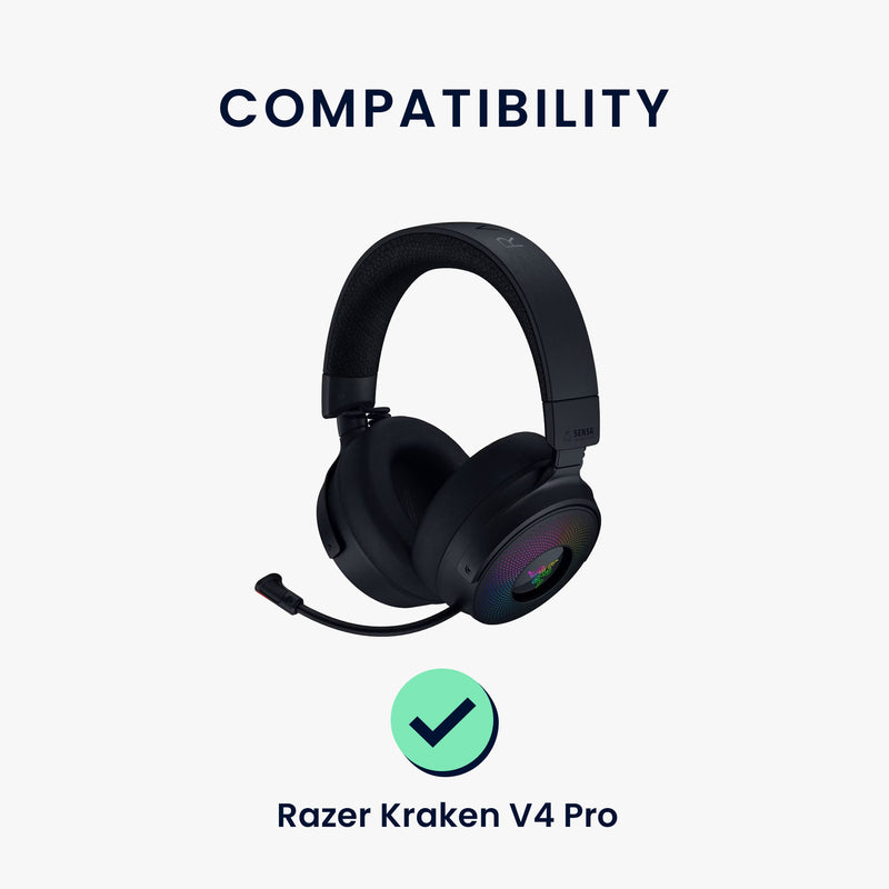 kwmobile Ohr Polster für Razer Kraken V4 X / V4 / V4 Pro Ohrpolster Ersatz Kopfhörer Ersatzteile Kopfhörer Ersatzpolster Over Ear Headphones