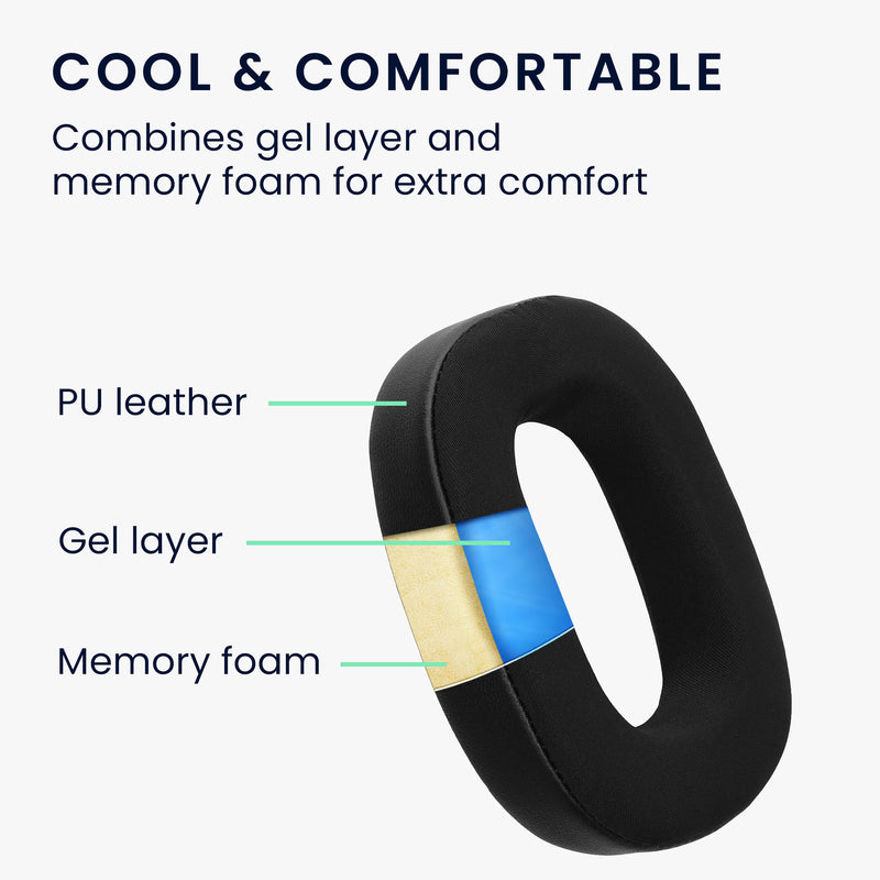 kwmobile Ohr Polster für Bowers & Wilkins PX7 S2 / PX 8 Ohrpolster Ersatz Kopfhörer Ersatzteile mit Cooling Effekt