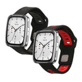 kwmobile 2x Uhrenarmband für 20mm Amazfit Active 2 / 2 Square / Active Edge / Bip 3 / GTS 3 4 Armband - Fitnesstracker Band Set aus TPU Silikon - Ersatzarmband Smartwatch - Schwarz Grau Schwarz Rot Schwarz  [dsg01]