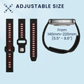 kwmobile Uhrenarmband für 20mm Amazfit Active 2 / 2 Square / Active Edge / Bip 3 / GTS 3 4 Armband Fitnesstracker Band Set Ersatzarmband Smartwatch