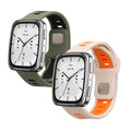 kwmobile Silikon Uhrenarmband für 20mm Amazfit Active 2 / 2 Square / Active Edge / Bip 3 / GTS 3 4 Armband - Ersatzarmband für Fitnesstracker - Wechselarmband Smartwatch - Dunkelgrün Schwarz Weiß Orange Dunkelgrün  [dsg02]