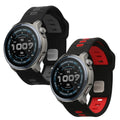 kwmobile Silikon Uhrenarmband für 22mm Amazfit Bip 6 / Bip 5 Unity / Bip 5 / GTS 3 / Balance 2 / Helio Strap Armband - Ersatzarmband für Fitnesstracker - Wechselarmband Smartwatch - Schwarz Grau Schwarz Rot Schwarz  [dsg01]
