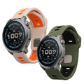 kwmobile Silikon Uhrenarmband für 22mm Amazfit Bip 6 / Bip 5 Unity / Bip 5 / GTS 3 / Balance 2 / Helio Strap Armband - Ersatzarmband für Fitnesstracker - Wechselarmband Smartwatch - Dunkelgrün Schwarz Weiß Orange Dunkelgrün  [dsg02]