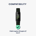 kwmobile Sportarmband kompatibel mit Fitbit Inspire 3 / Inspire 2 / Ace 3 Armband - Großes Set Smartwatch Armband
