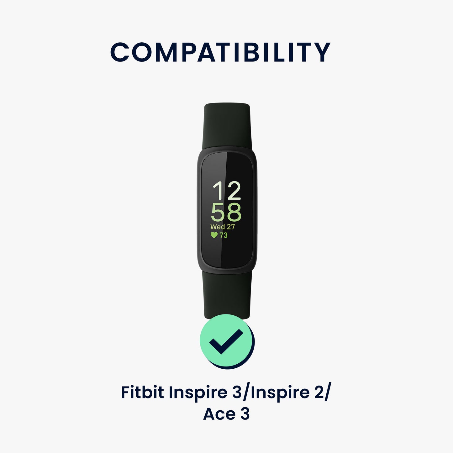 kwmobile Sportarmband kompatibel mit Fitbit Inspire 3 / Inspire 2 / Ace 3 Armband - Großes Set Smartwatch Armband