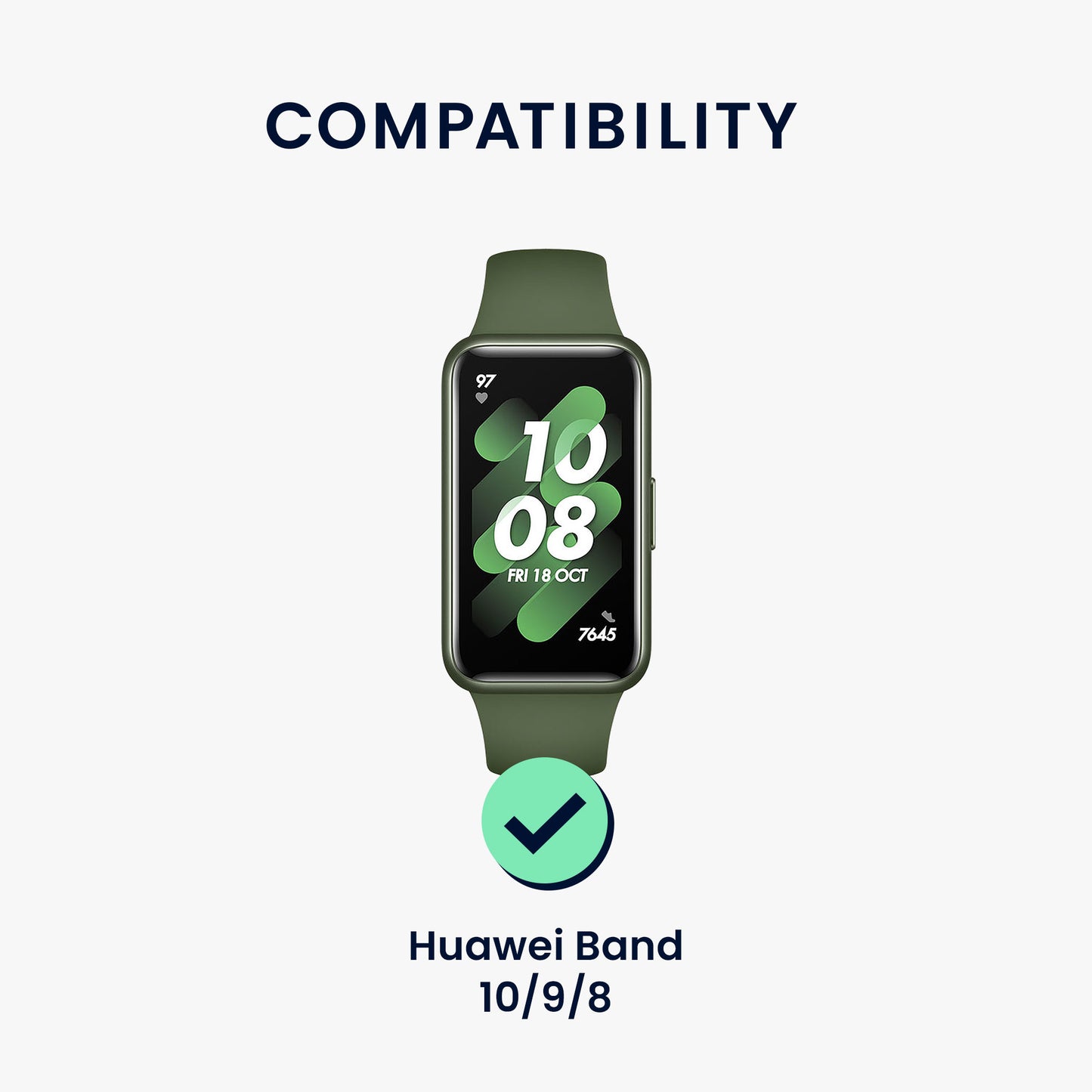 kwmobile Sportarmband kompatibel mit Huawei Band 10 / 9 / 8 Armband - Großes Set Smartwatch Armband